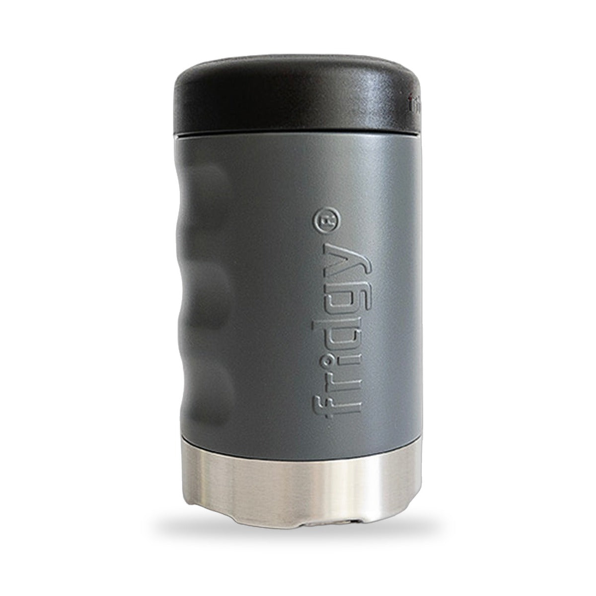 Fridgy 375ml Grip Series Can Cooler in Stormy Grey
