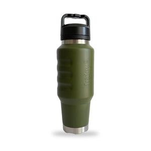 Fridgy Cruise Range 1L insulated water bottle in Commando Green